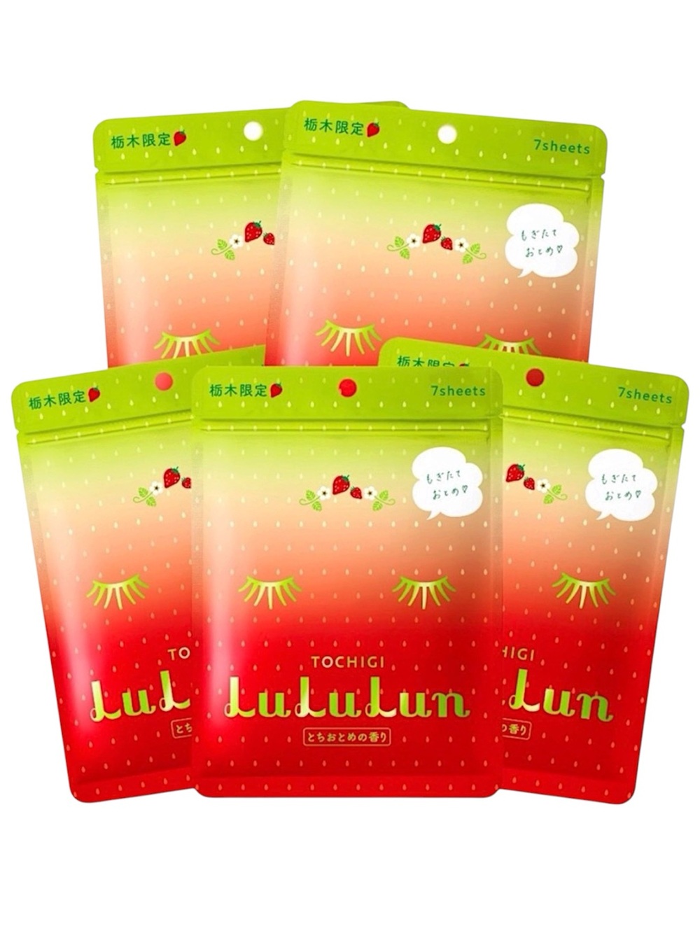 LULULUN 7 DAYS SHEET MASK- STRAWBERRY (TOCHIGI) - BRAND NEW, NO BOX
